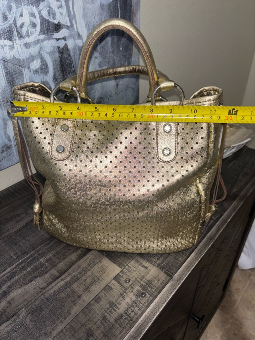 Plinio Visonà gold metallic top handle tote - Picture 10 of 10